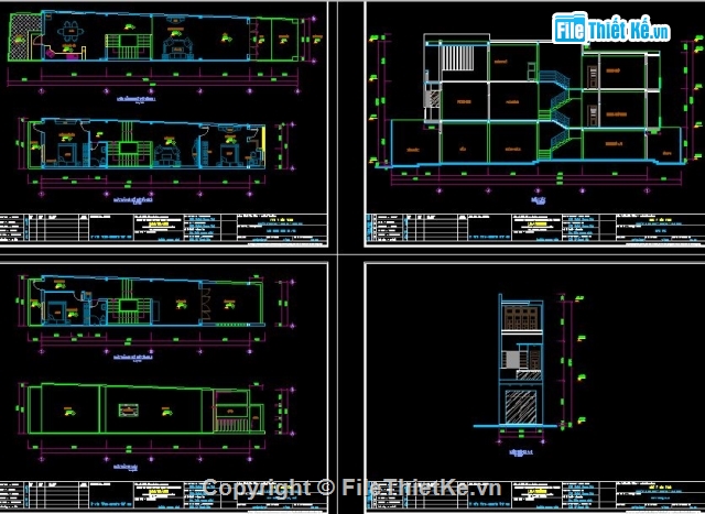 Bản vẽ nhà phố,nhà phố 3 tầng,Nhà phố 5x19m,Nhà phố móng đơn