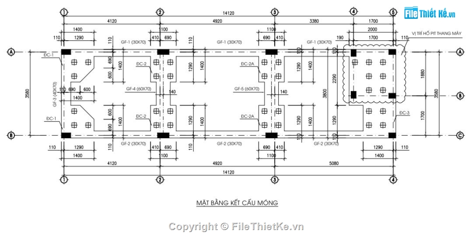 kết cấu nhà dân 7 tầng,kết cấu nhà phố,nhà phố kích thước 3.8x14.4m,phương án móng