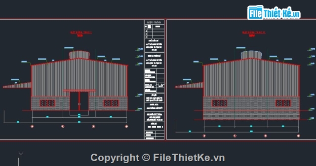 File cad nhà xưởng,cad nhà kho,cad nhà xưởng sản xuất,nhà kho 20x70m,kết cấu thép