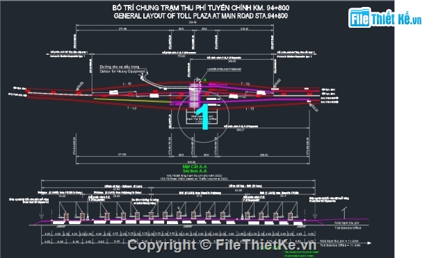 Bản vẽ trạm thu phí,trạm thu phí,đường cao tốc,bản vẽ trạm thu phí đường,bản vẽ đường cao tốc