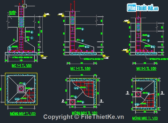 móng cọc ly tâm,móng dầm sàn cột,móng cột,nền móng công trình,BẢN VẼ BIỆT THỰ PHỐ