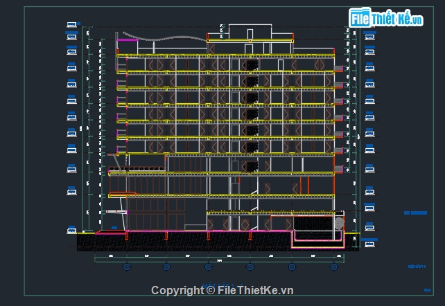 kiến trúc khách sạn,khách sạn,bản vẽ khách sạn,bản vẽ autocad khách sạn,bản vẽ autocad khách sạn tuyệt đẹp.,khách sạn 50x20m