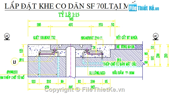 Bản vẽ khe co dãn cao su,khe co giãn,cao su,khe co giãn cao su,Bản vẽ full,Bản vẽ autocad