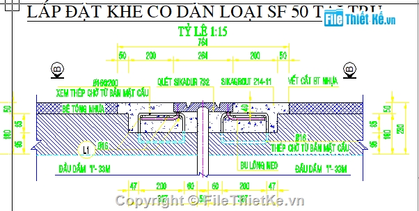 Bản vẽ khe co dãn cao su,khe co giãn,cao su,khe co giãn cao su,Bản vẽ full,Bản vẽ autocad
