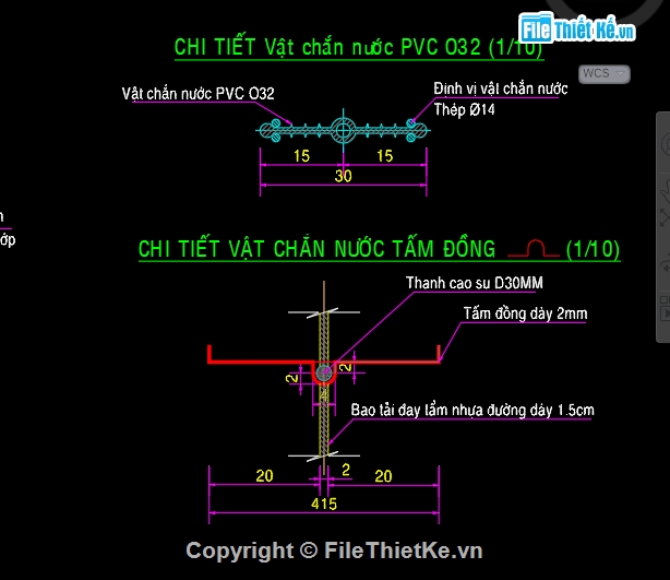 đập bể trọng lực H>23m,bể khớp nối đập BTTL,Bể khớp nối đồng