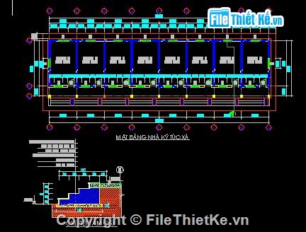 nhà cấp 4,mẫu nhà cấp 4,bản vẽ nhà cấp 4,kí túc xá sinh viên,nhà cấp 4 giá rẻ