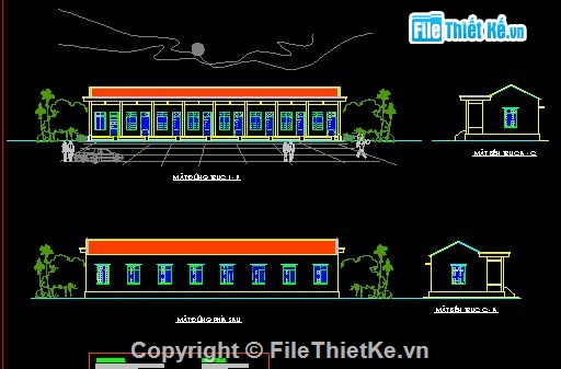 nhà cấp 4,mẫu nhà cấp 4,bản vẽ nhà cấp 4,kí túc xá sinh viên,nhà cấp 4 giá rẻ