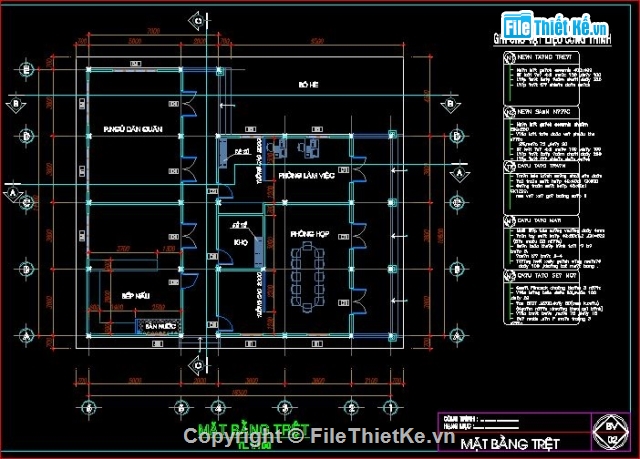 bản vẽ nhà làm việc xã đội,kiến trúc nhà làm việc xã đội,kết cấu nhà làm việc xã đội