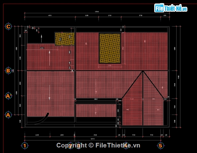 kiến trúc biệt thự,biệt thự 3 tầng,Bản vẽ biệt thự 3 tầng 8.4x12.91m,Biệt thự 3 tầng đẹp,bản vẽ biệt thự 3 tầng