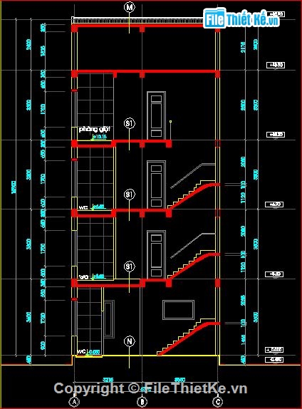 kiến trúc biệt thự,biệt thự 8.6x14m,mẫu nhà 4 tầng