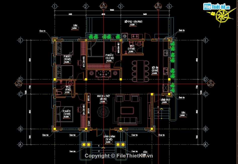 Biệt thự,1 tầng,phong cách cổ điển