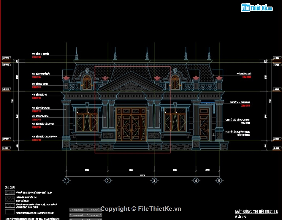 Biệt thự,1 tầng,phong cách cổ điển