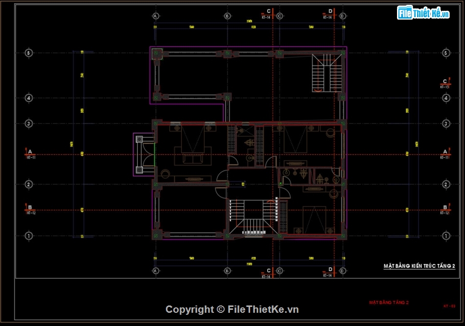 Bản vẽ biệt thự 2 tầng,Nhà biệt thự 2 tầng mái thái,Bản vẽ autocad nhà biệt thự 2 tầng,biệt thự 2 tầng,NHÀ 2 TẦNG 14.6X15M