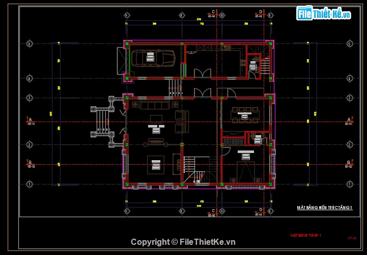 Bản vẽ biệt thự 2 tầng,Nhà biệt thự 2 tầng mái thái,Bản vẽ autocad nhà biệt thự 2 tầng,biệt thự 2 tầng,NHÀ 2 TẦNG 14.6X15M