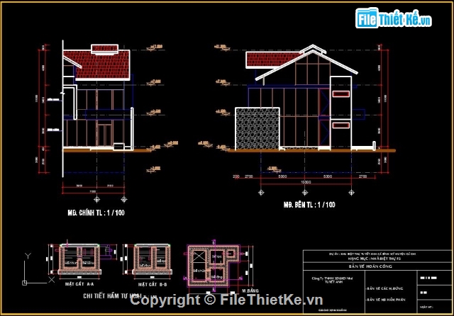 biệt thự 2 tầng,biệt thự liền kề,File cad biệt thự