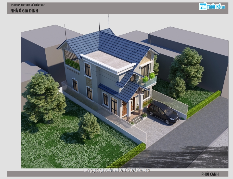 biệt thự phố 8x17m,file 3dsmax biệt thự,bản vẽ biệt thự 2 tầng,kiến trúc biệt thự 2 tầng,thiết kế biệt thự 2 tầng