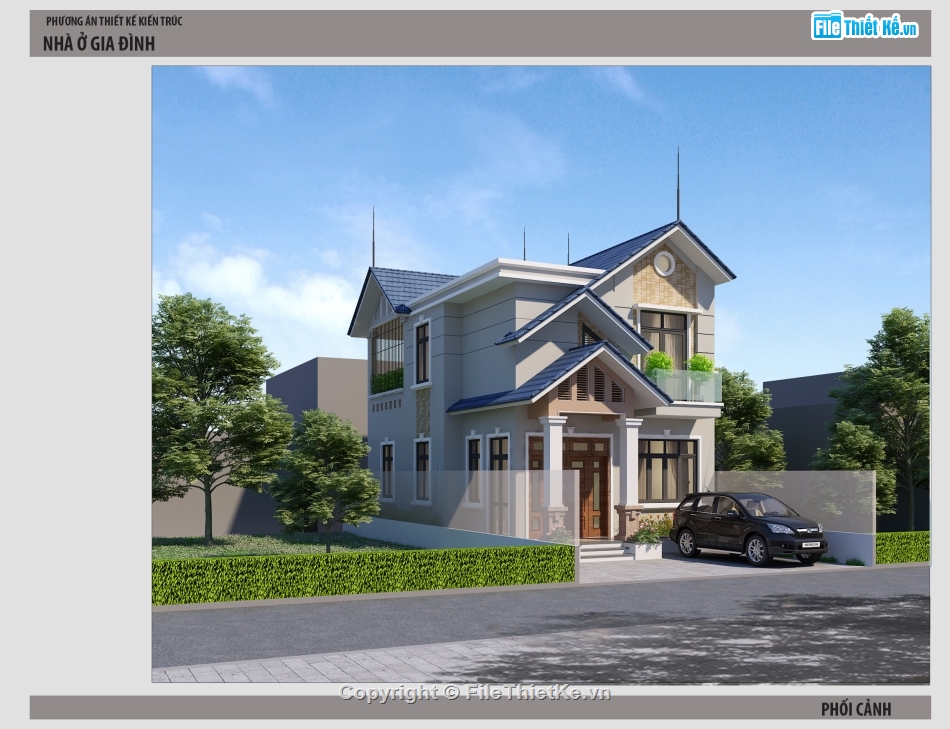 biệt thự phố 8x17m,file 3dsmax biệt thự,bản vẽ biệt thự 2 tầng,kiến trúc biệt thự 2 tầng,thiết kế biệt thự 2 tầng