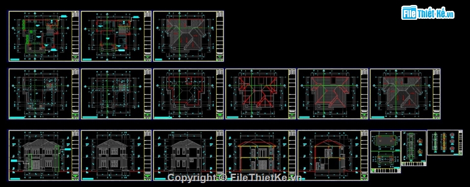 Biệt thự 2 tầng mái nhật,file cad biệt thự 2 tầng,autocad biệt thự 2 tầng,biệt thự 2 tầng file cad,bản vẽ biệt thự 2 tầng