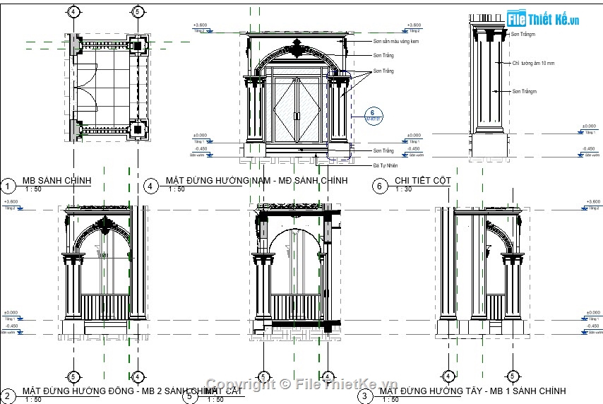 biệt thự 2 tầng,bản vẽ biệt thự 2 tầng revit,biệt thự tân cổ điển 2 tầng revit