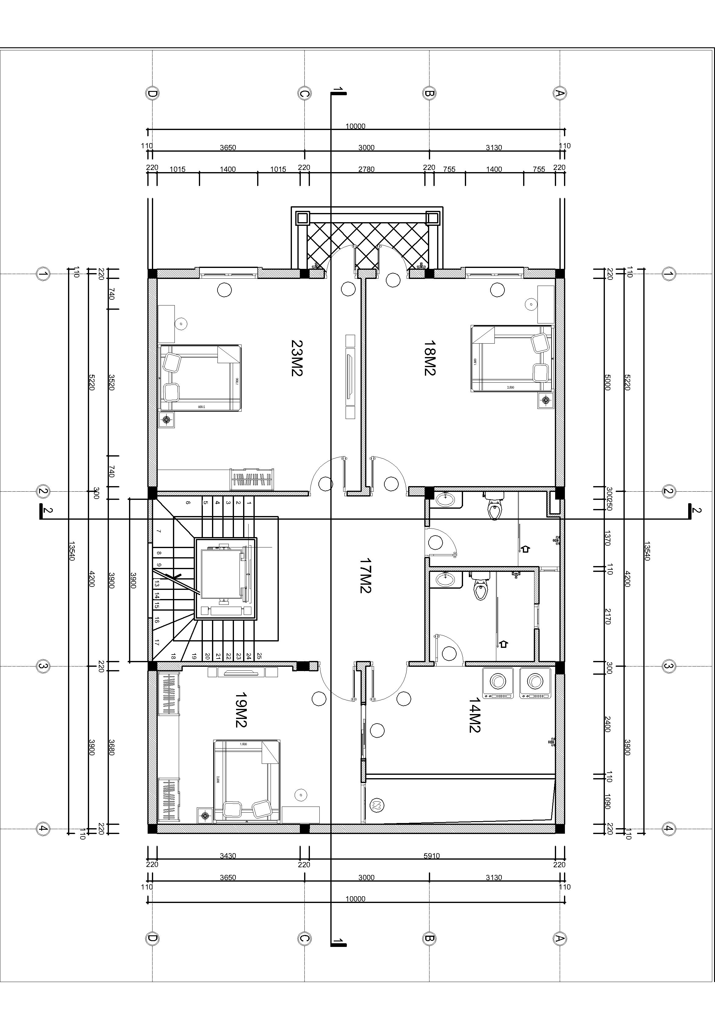 BIỆT THỰ FULL,TÂN CỔ ĐIỂN,NHÀ TÂN CỔ ĐIỂN,Kiến trúc Biệt thự 3 tầng,Biệt thự 3 tầng 10x13.54m