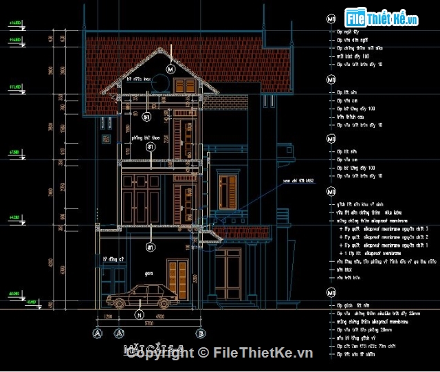 bản vẽ 3 tầng,kiến trúc 3 tầng,Biệt thự 20x15m