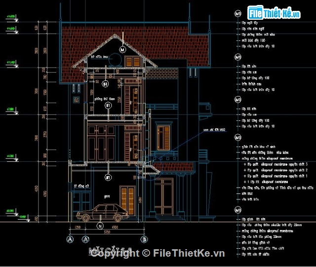 bản vẽ 3 tầng,kiến trúc 3 tầng,Biệt thự 20x15m