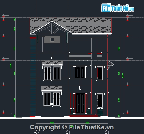 bản vẽ biệt thự 3 tầng,kiến trúc 3 tầng,thiết kế biệt thự,biệt thự hiện đại