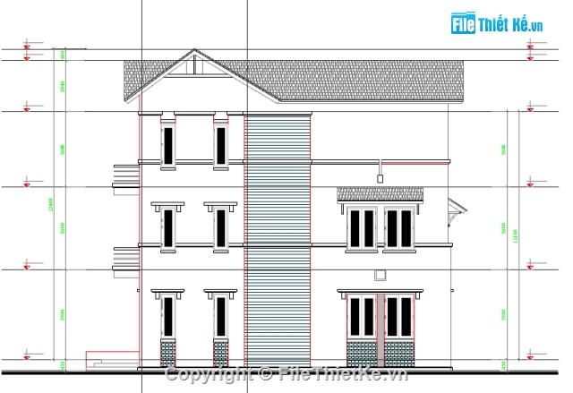 bản vẽ biệt thự 3 tầng,kiến trúc 3 tầng,thiết kế biệt thự,biệt thự hiện đại