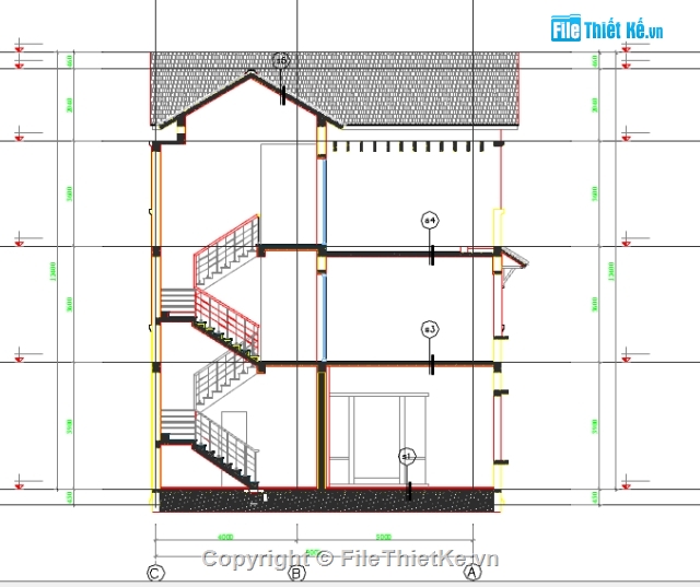 bản vẽ biệt thự 3 tầng,kiến trúc 3 tầng,thiết kế biệt thự,biệt thự hiện đại