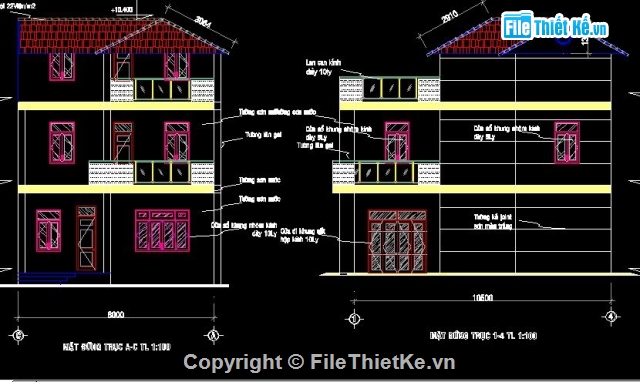 kiến trúc biệt thự,mẫu nhà chữ L,nhà L 3 tầng