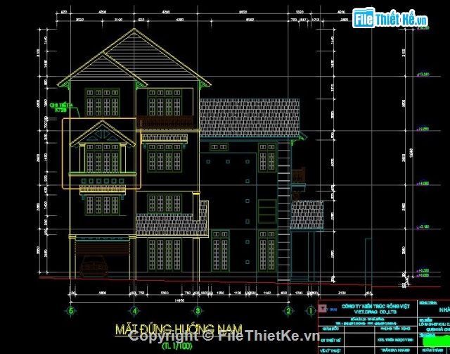 Bản vẽ nhà phố,nhà 4 tầng,biệt thự 10x20m,nhà L mái so le