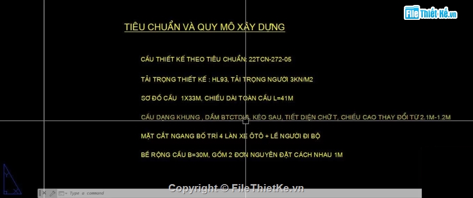 Bản vẽ,cầu vòm,Dầm T 33m