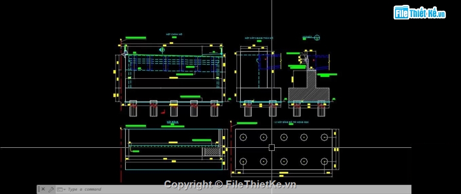 Bản vẽ,cầu vòm,Dầm T 33m