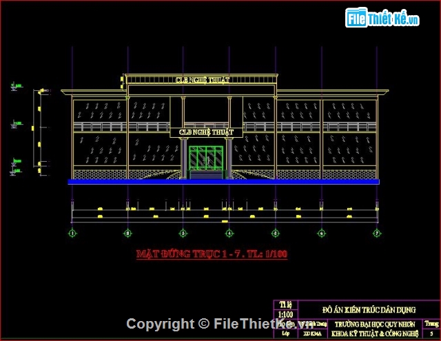 Bản vẽ kĩ thuật,bản vẽ kiến trúc,câu lạc bộ nghệ thuật