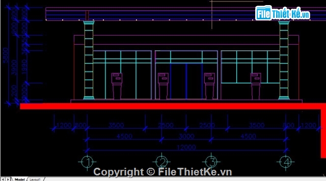 kiến trúc cây xăng,cây xăng,Bản vẽ kiến trúc trạm xăng