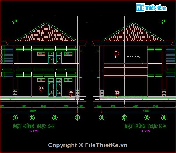 bản vẽ kiến trúc,bản vẽ chi tiết trường học,thiết kế trường học