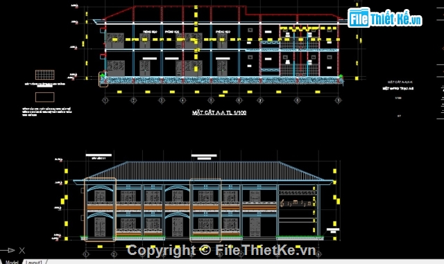 kiến trúc trường mầm non,bản vẽ trường mầm non đầy đủ,kiến trúc mầm non