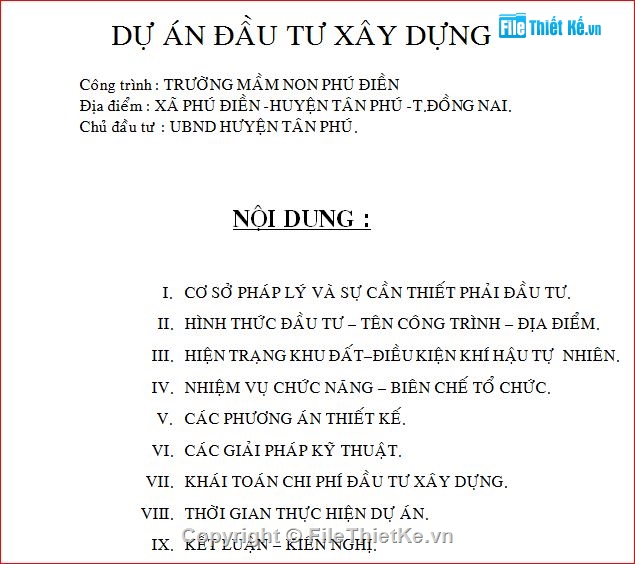 tổng thể trường mầm non,trường mầm non Phúc Điền,dự án trường mầm non phúc điền