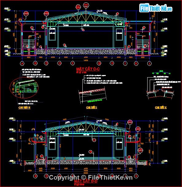 thiết kế nhà hội trường,mẫu nhà hội trường,bản vẽ nhà hội trường