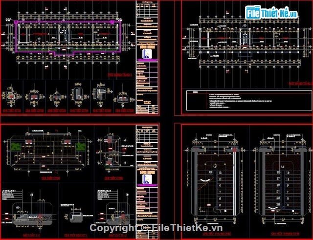 điện nước trường học,khối lớp học 2 tầng,bản vẽ trường học,phối cảnh trường học