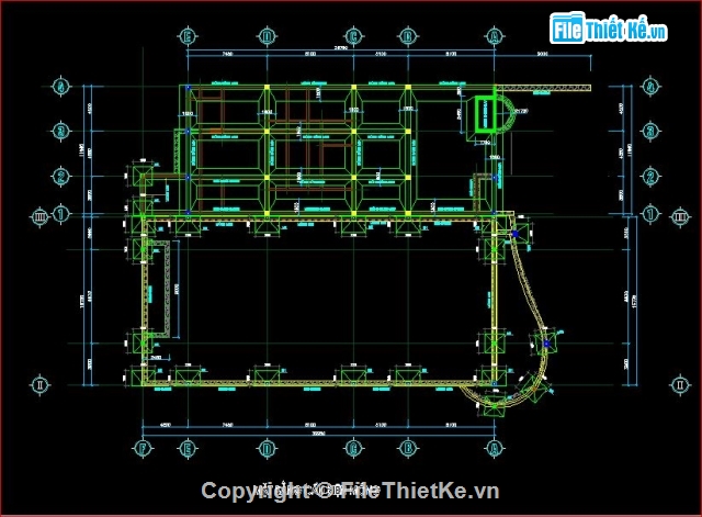 khách sạn 4 tầng,kiến trúc khách sạn,kết cấu khách sạn,khách sạn kích thước 28 x 33m