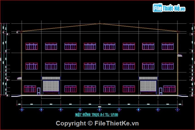 Nhà công nghiệp,kết cấu kiến trúc,Bản vẽ kiến trúc Nhà,Nhà xưởng công nghiệp
