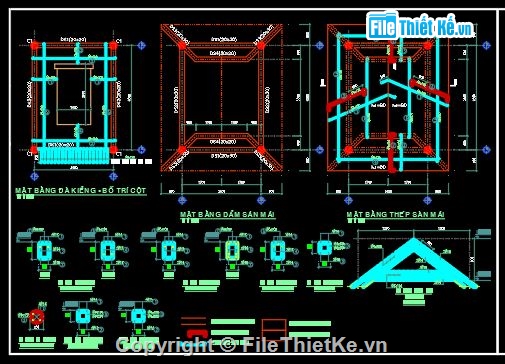 kết cấu kiến trúc,bản vẽ nhà mồ đẹp,kiến trúc+ kết cấu nhà mồ,nhà mồ 3.4x4.5m,Nhà mồ tứ giác,Nhà mồ mái ngói