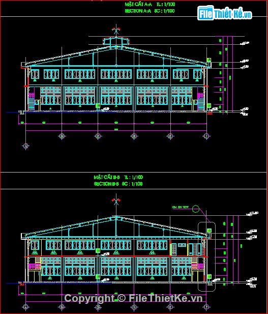 Bản vẽ kiến trúc Nhà xưởng,kết cấu kiến trúc  nhà xưởng thành phẩm,Nhà xưởng thành phẩm VIP