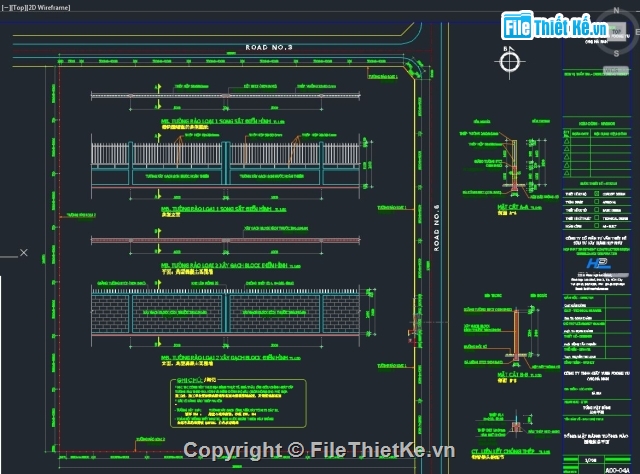 Tường rào công ty,Bản vẽ Tường chắn,mẫu tường rào công ty,bản cad thiết kế tường rào,file cad tường rào