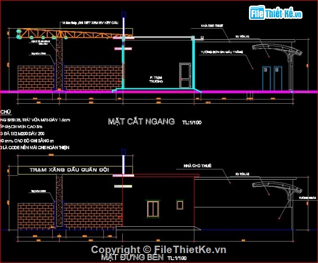 kết cấu trạm xăng dầu,xăng dầu quân đội,bản vẽ trạm xăng dầu quân đội