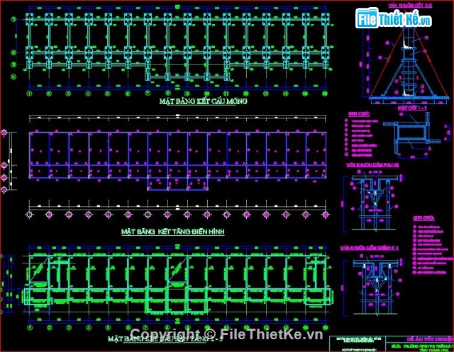 bản vẽ kết cấu,kết cấu trường THPT Hà Trung,mẫu trường học Hà Trung