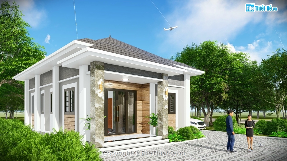 nhà cấp 4 mặt tiền 7m,nhà cấp 4 kích thước 7.5x10m,nhà cấp 4 mái nhật