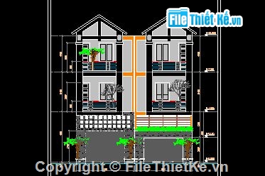 Bản vẽ,nhà 3 tầng,kiến trúc 3 tầng