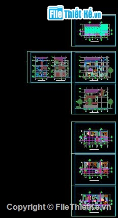 kiến trúc 3 tầng,nhà 3 tầng,3 tầng,Bản vẽ kiến trúc nhà 3 tầng kích thước 7.6m x 16.2